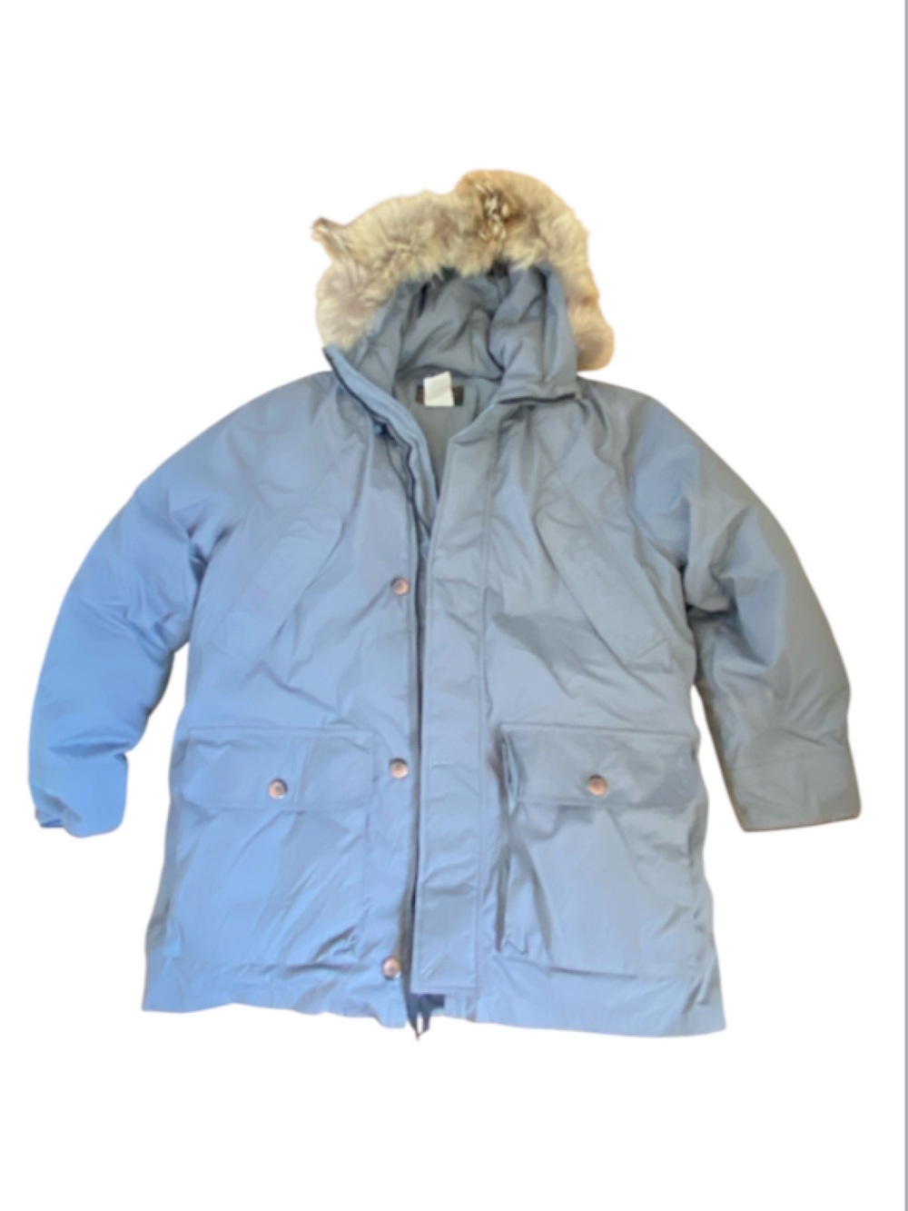 EDDIE BAUER Superior Polar Park Premium Quality Goose Down Coyote Fur Parka XL